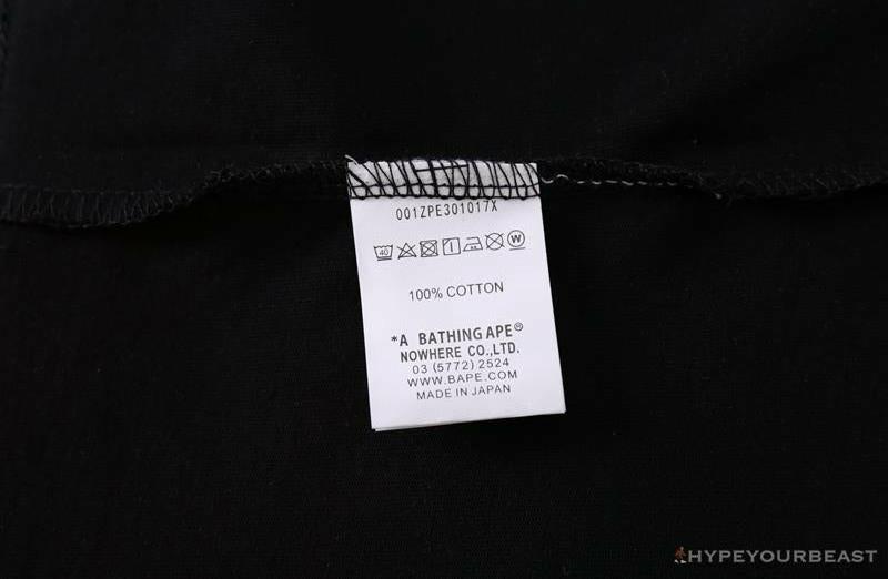 BAPE Baby Milo Blue Shark Hat Little Monkey Tee Shirt 'BLACK'