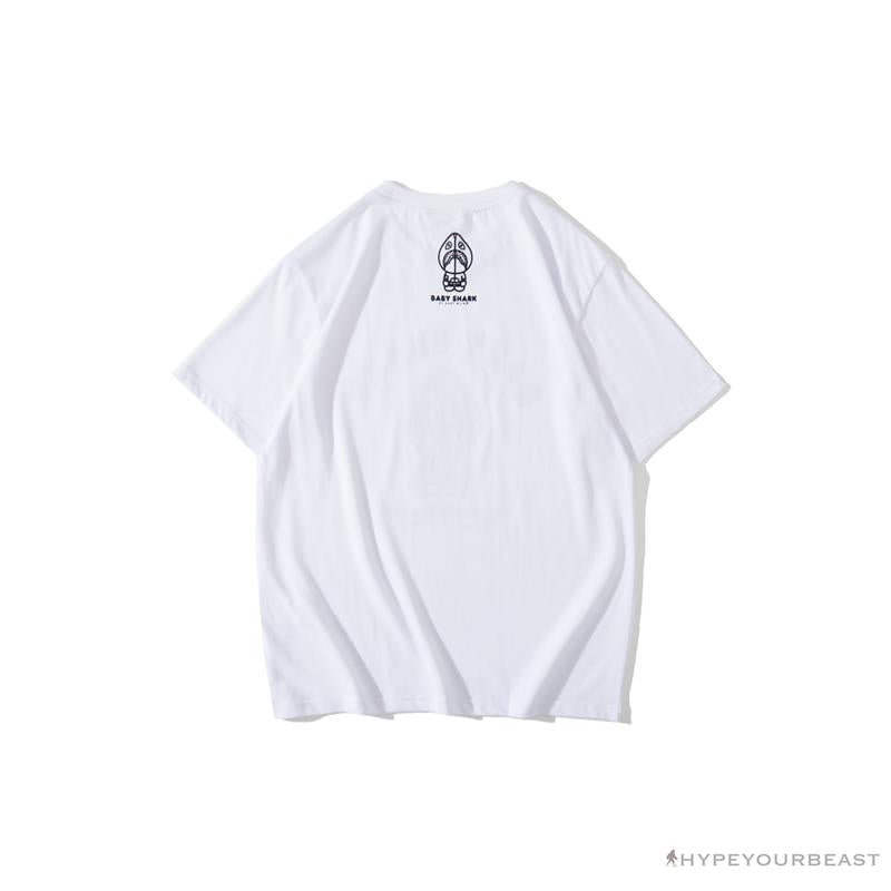 BAPE Baby Shark Red Shark Tee Shirt 'WHITE'