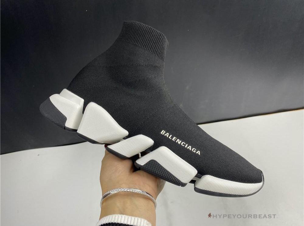 BCG Sock Sneakers Black / White Sole