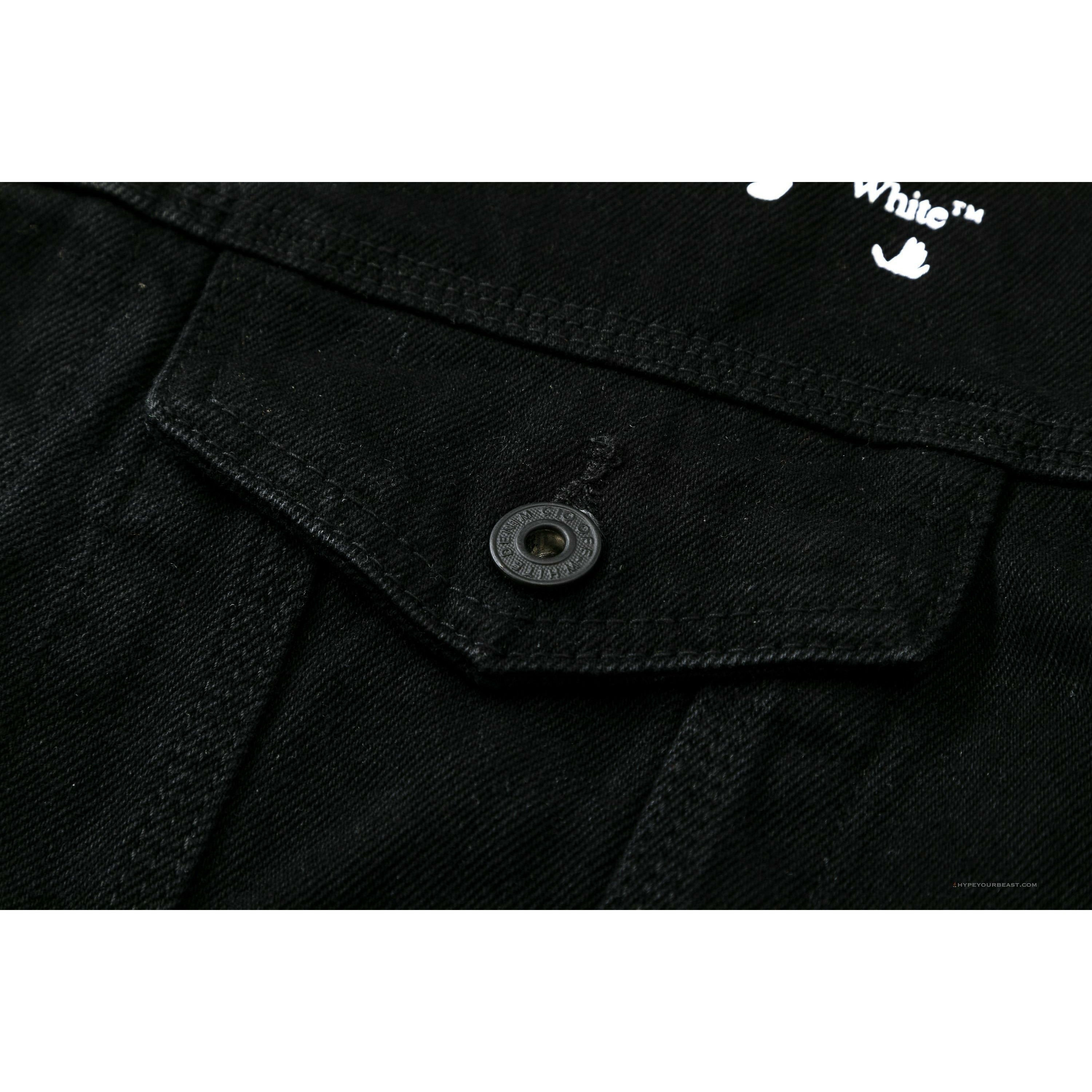 Off White Denim Black Jacket - Black