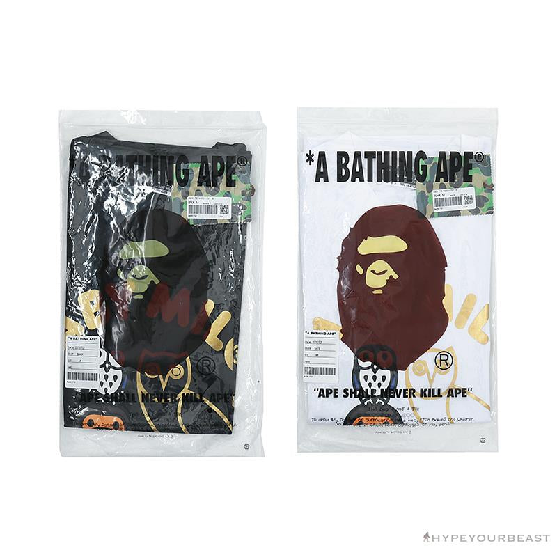 BAPE Baby Milo Owl Bronzing Tee Shirt 'WHITE'