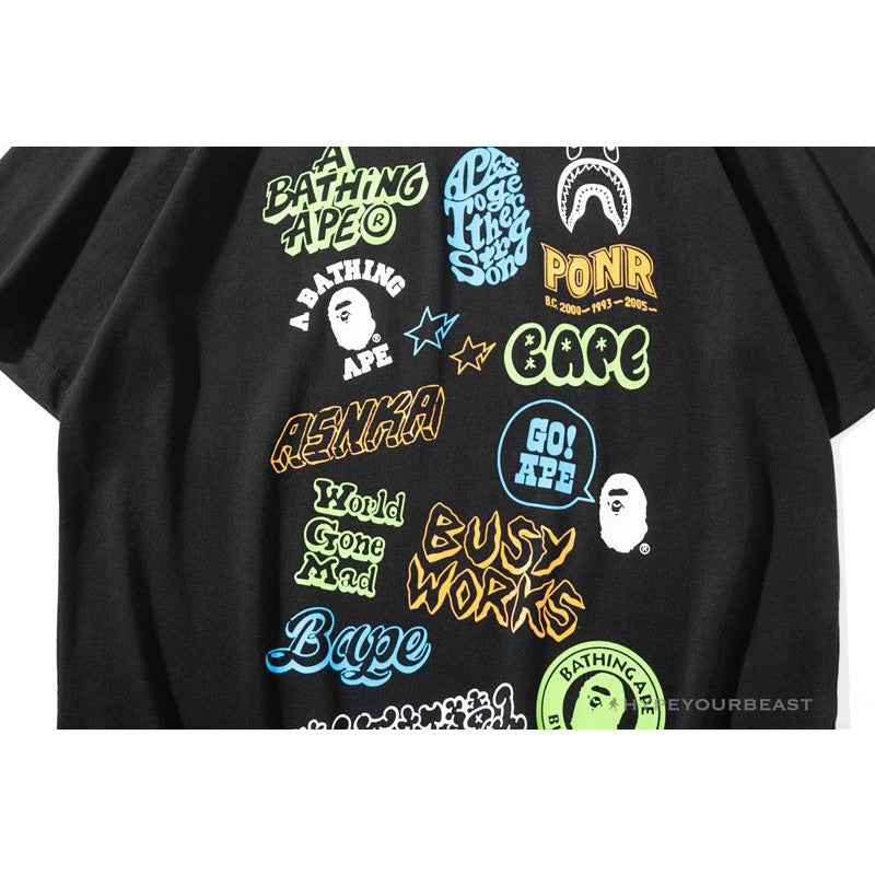 BAPE Street Graffiti Tee Shirt 'BLACK'