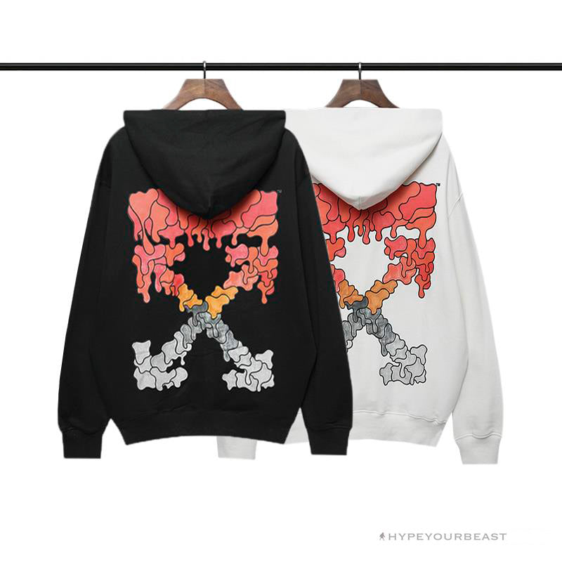 Off White Hoodie White RED