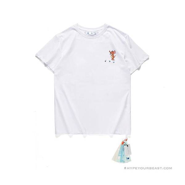 OFF-WHITE Classic Animated Tom and Jerry Arrow Tee Shirt 'WHITE'