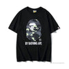 BAPE Luminous Spots Camouflage Great Ape Man Black Head Cotton Short Sleeve Tee Shirt 'BLACK'