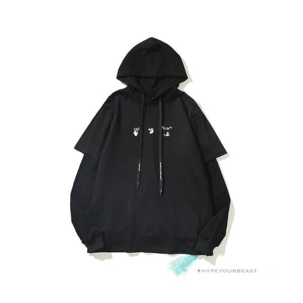 Off White Hoodie Black Blue