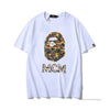 BAPE x MCM Camouflage Ape Head Tee Shirt 'WHITE'