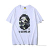 BAPE Luminous Spots Camouflage Great Ape Man Black Head Cotton Short Sleeve Tee Shirt 'WHITE'