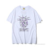 BAPE NYC New York Limited Purple Camouflage Ape Head Tee Shirt 'WHITE'