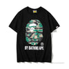 BAPE Tiger Pattern Camouflage Ape Initials Tee Shirt 'BLACK'