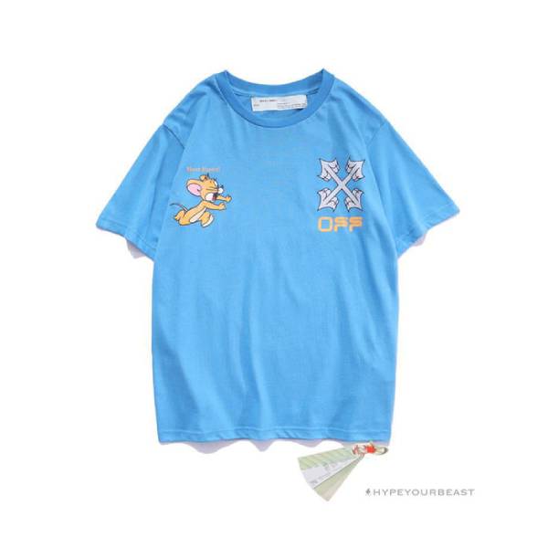 OFF-WHITE Jerry Move Faster Tee Shirt 'BLUE'