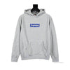 Supreme Bandana Box Logo Hoodie Grey Blue