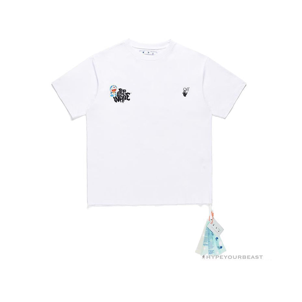 OFF-WHITE Graffiti Letter Doraemon Tee Shirt 'WHITE'