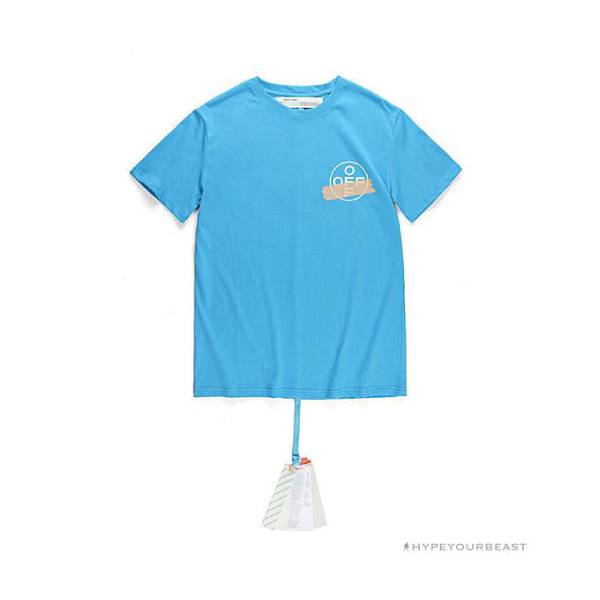 OFF-WHITE Explosive Strip Basic Arrow Tee Shirt 'BLUE'