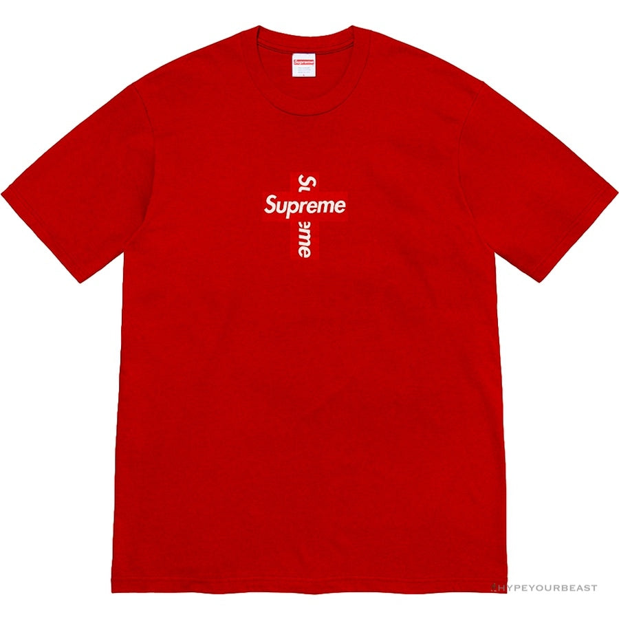 Supreme Cross Box Logo Tee Shirt Red
