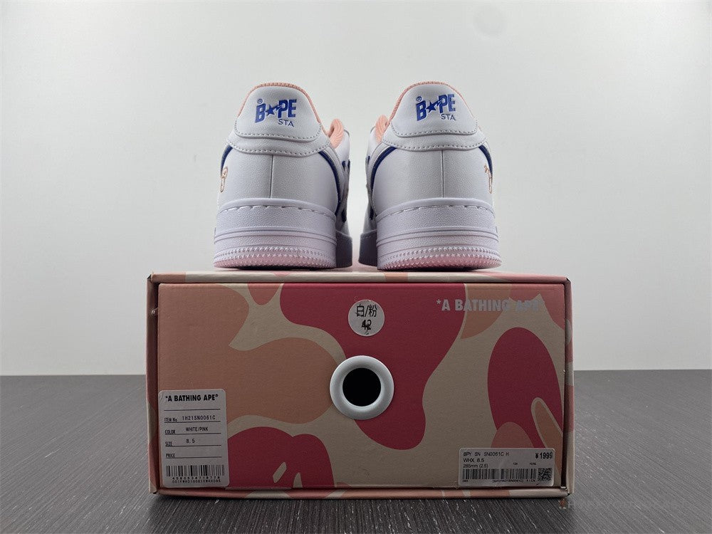 A Bathing Ape Bape Sta 'Bapy White Pink