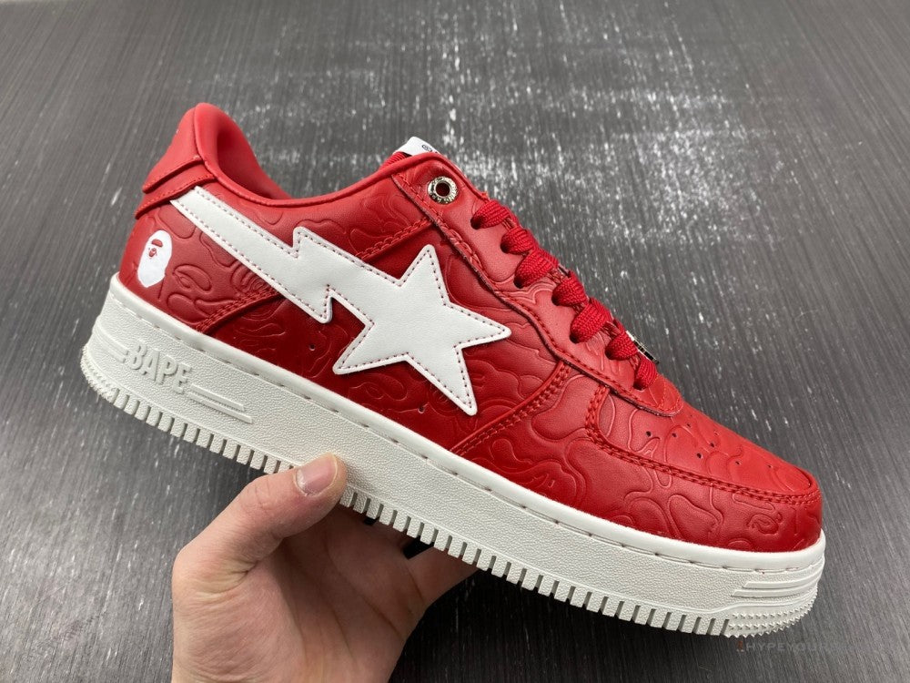 Bape Sta Low Top Sneakers #3 M1 Red