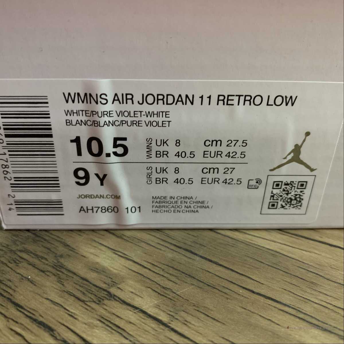Air Jordan 11 Low 'Pure Velvet'