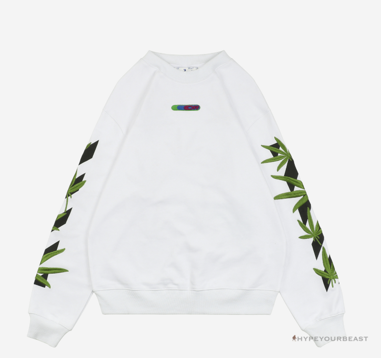 Off White S22 White Sweater Leaf