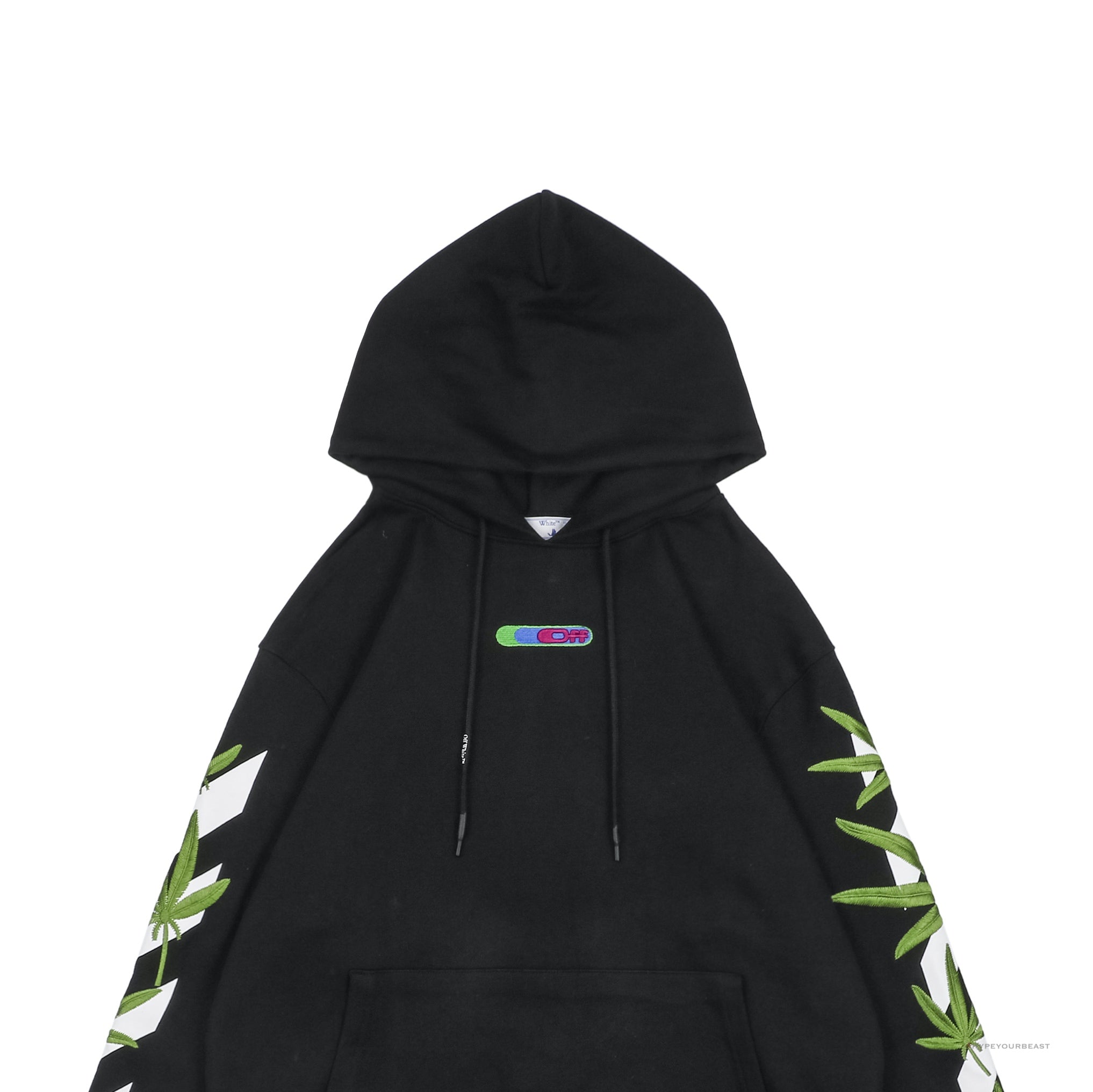 Off White S22 Black Hoodie Leaf