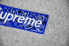 Supreme Bandana Box Logo Hoodie Grey Blue
