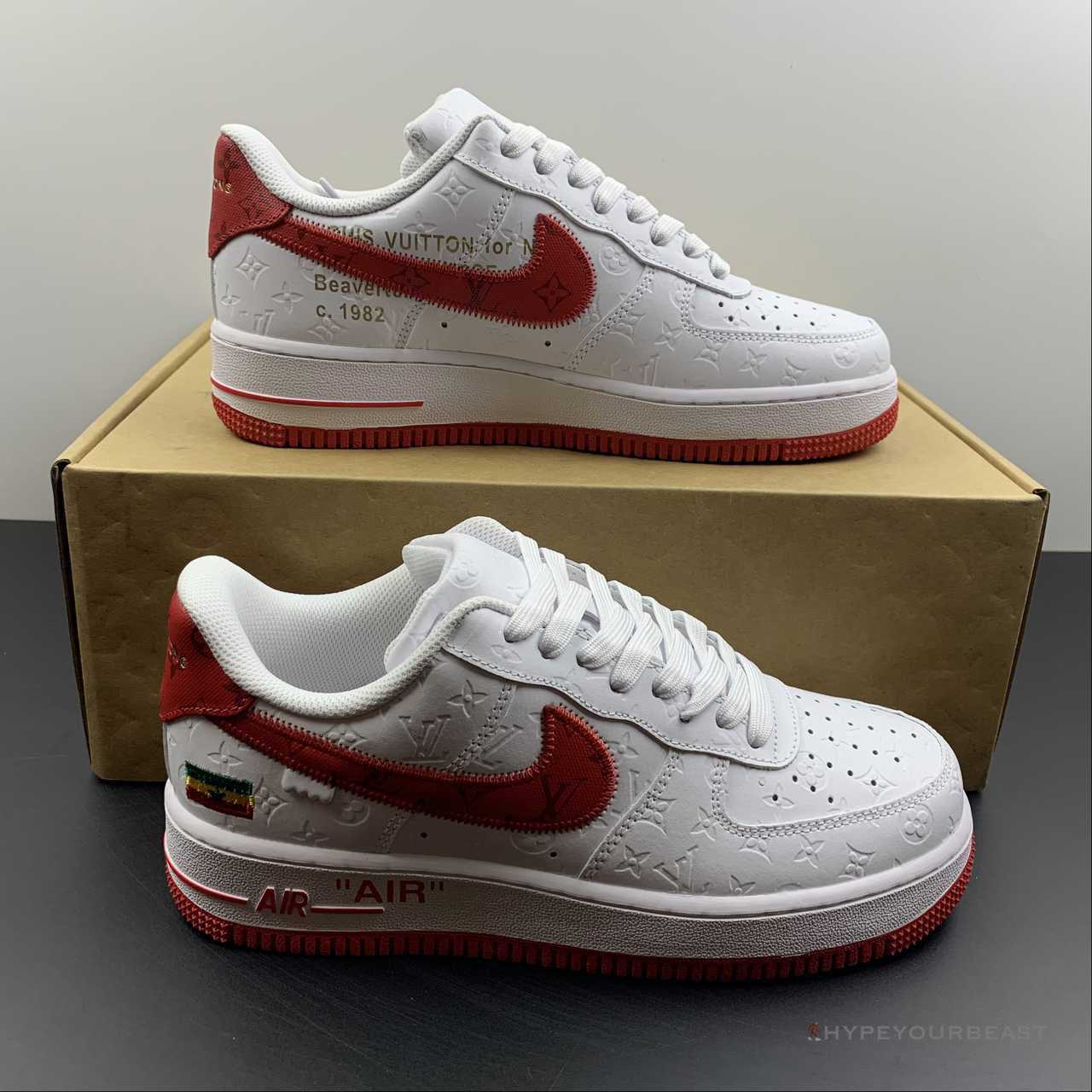 Nike Air Force 1 Low 'LV Monogram White Red Off-White'