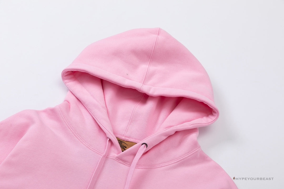 Supreme X Brbrry Box Logo Hoodie Pink