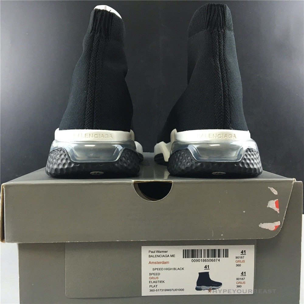 BCG Sock Sneakers Clear Sole - Black
