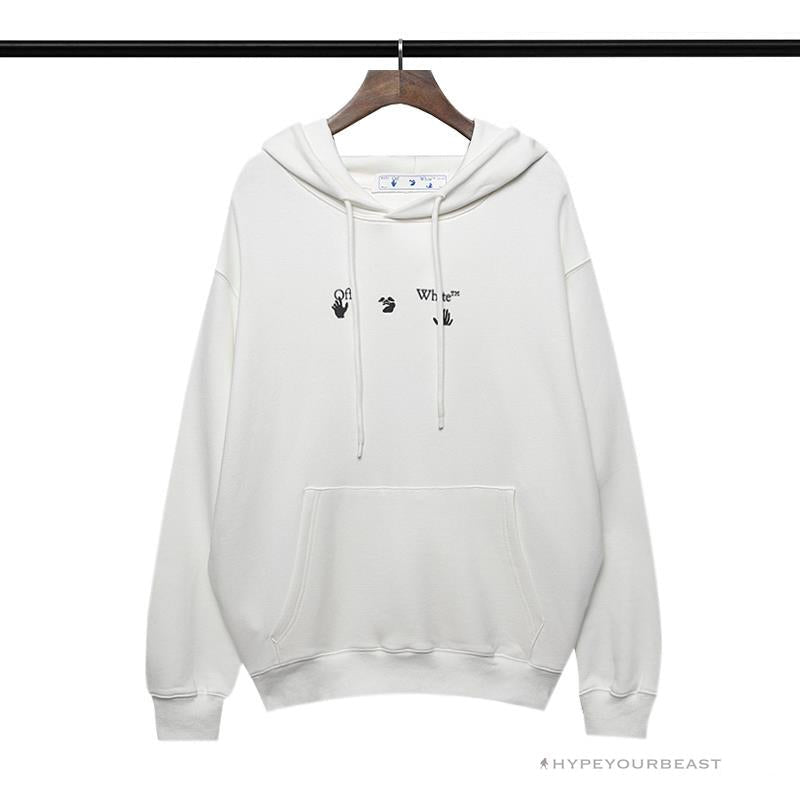 Off White Hoodie White RED