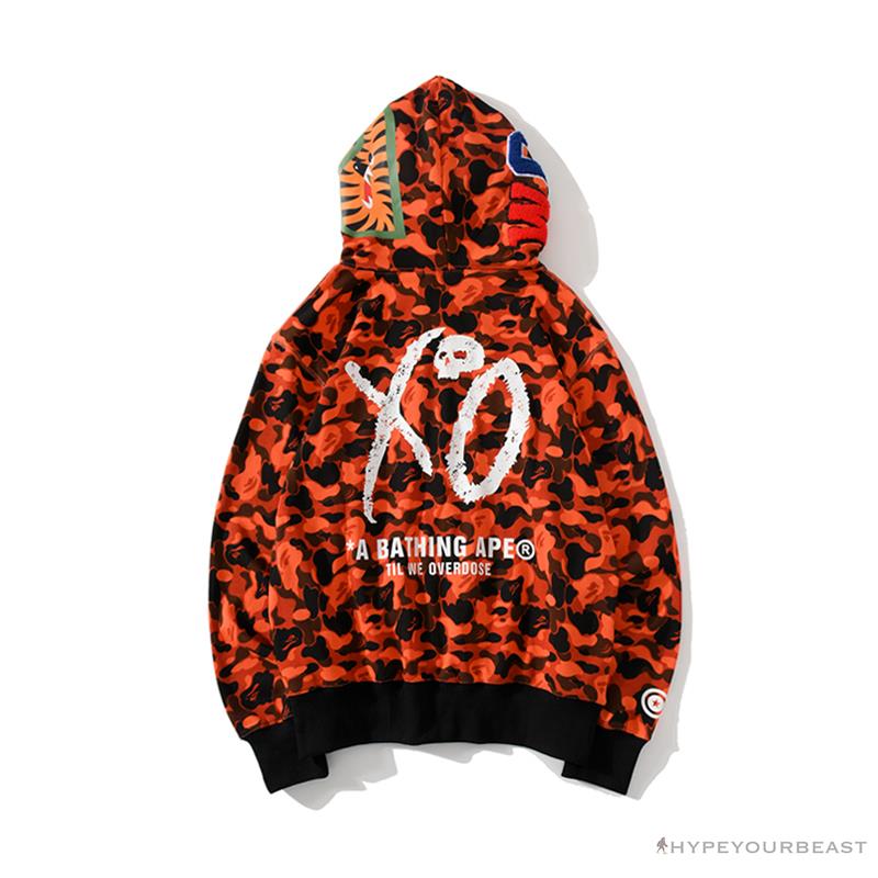 BAPE x XO Co-Branded Camouflage Hoodie 'RED'