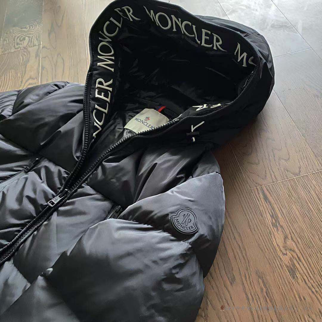 Moncler Puffer Jacket Black Hooded