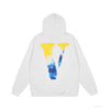 Vlone Hoodie Blue Yellow Logo (White)