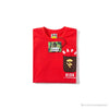 BAPE KIDS Small Net Pocket Ape Man Head Tee Shirt 'RED'