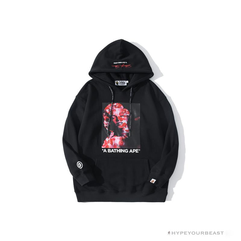 BAPE Marilyn Monroe Powder Camouflage Hoodie 'BLACK'