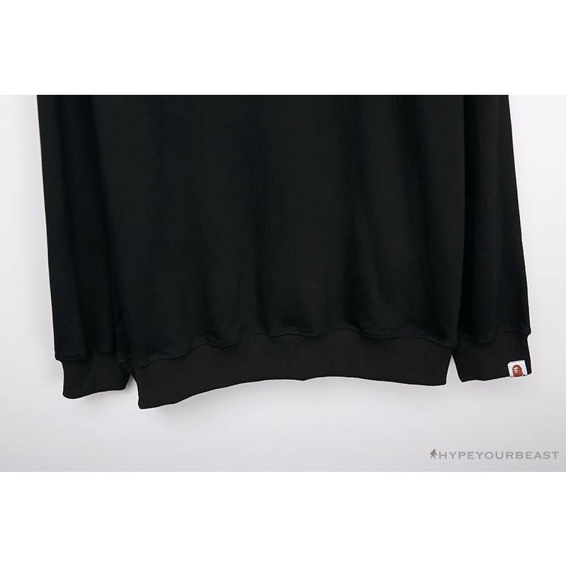 BAPE Behind The Great Ape-Man Head Long Sleeve Shirt 'BLACK'