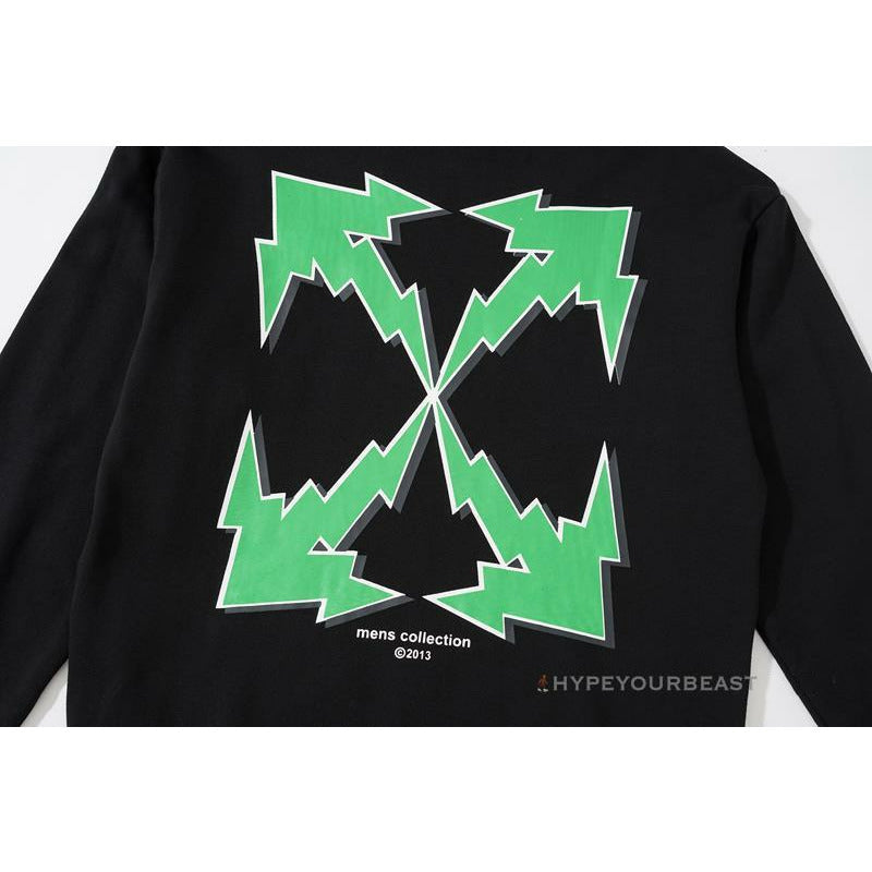 Off-White Green Hoodie - Black