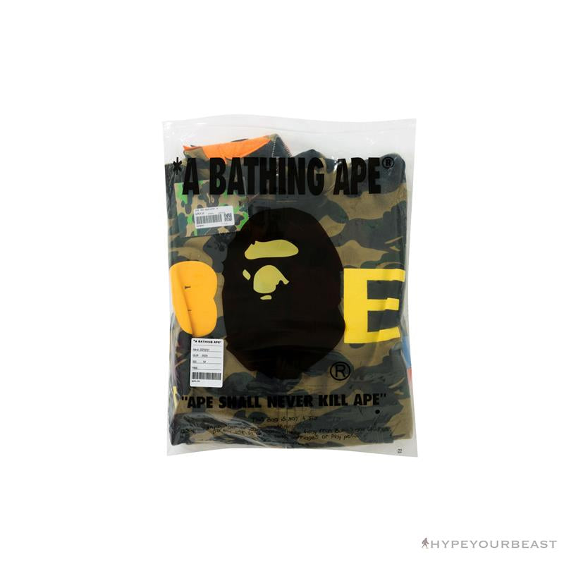 BAPE x Readymade Tiger Head Foam Camouflage Hoodie 'GREEN'