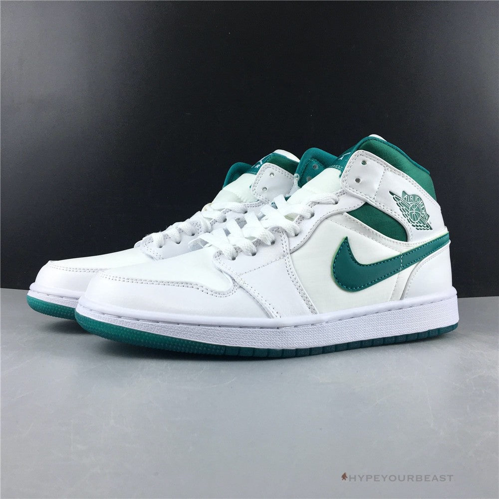 Air Jordan 1 Mid White Mystic Green