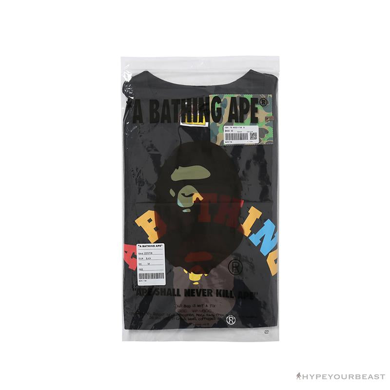 BAPE Little Ape Head Colorful Classic Tee Shirt 'BLACK'