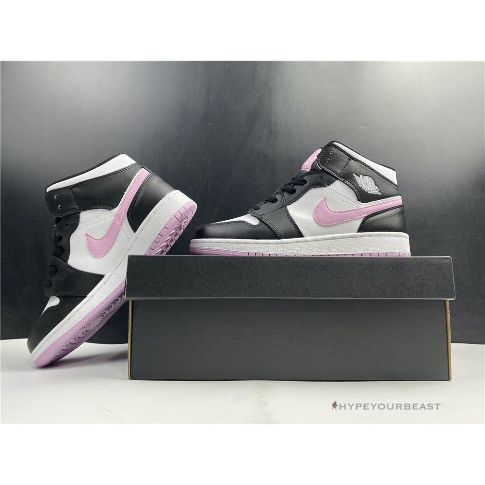 Jordan 1 Mid White Black Light Arctic Pink