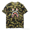 BAPE Camouflage Shark Head Classic Cotton Short Sleeve Tee Shirt 'GREEN'