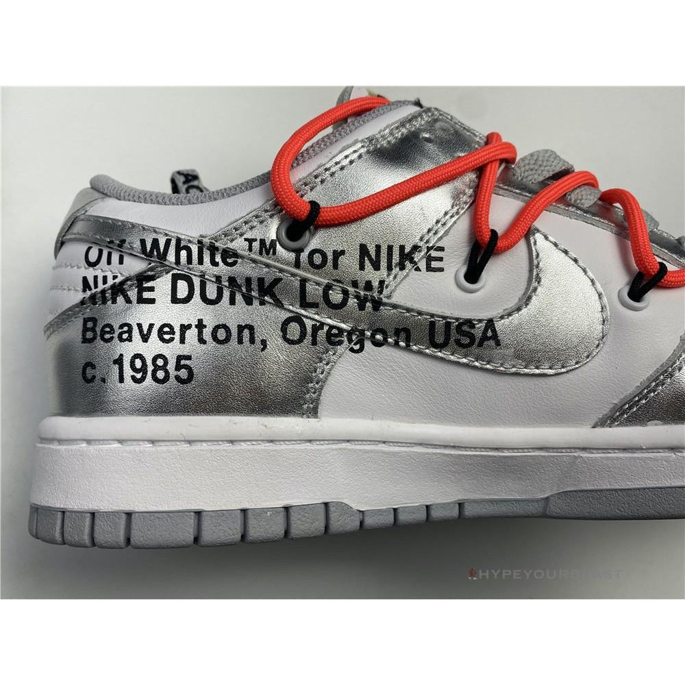 Nike Off-White X Dunk Low 'Metallic Silver’