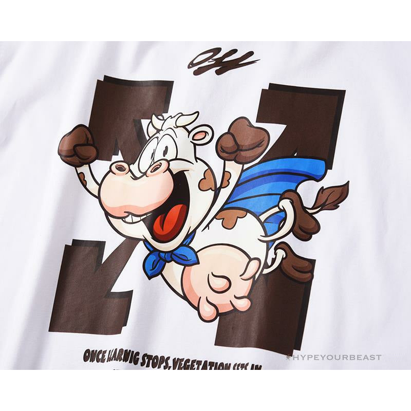 OFF-WHITE Arrow Flying Cow Tee Shirt 'WHITE'