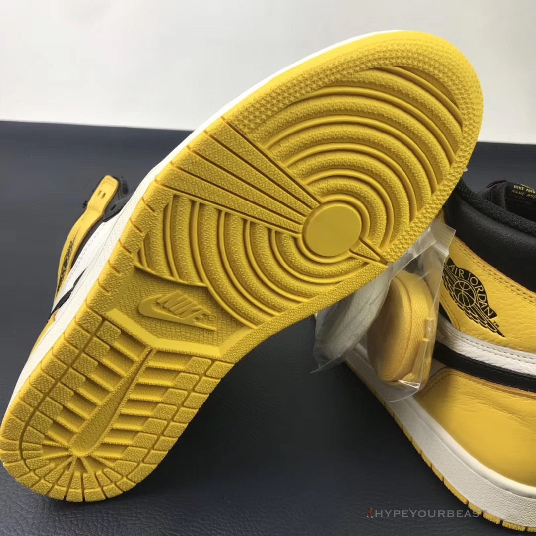 Air Jordan 1 High Yellow Toe Black White