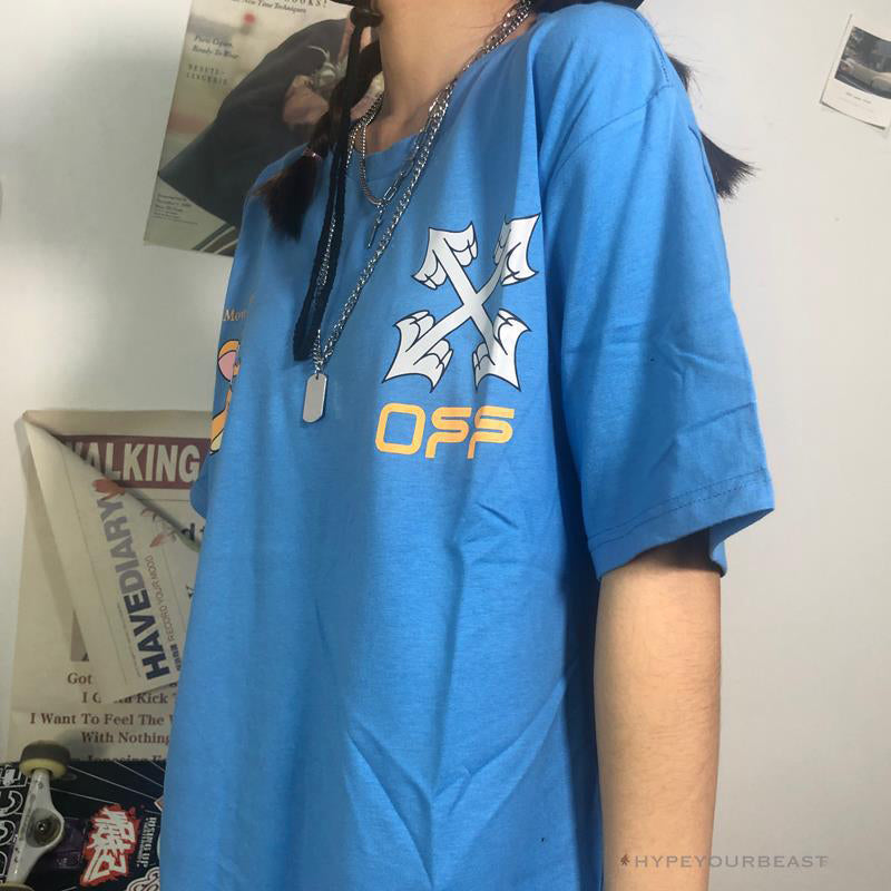 OFF-WHITE Jerry Move Faster Tee Shirt 'BLUE'