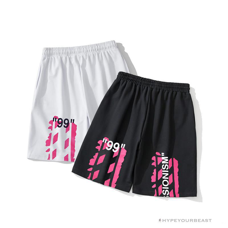 OFF-WHITE 99 x Pink Arrow Shorts 'BLACK'