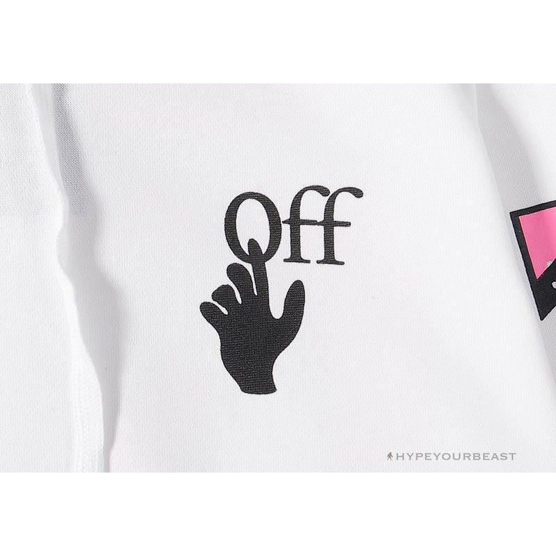 OFF-WHITE Pink Orange Arrow Hoodie 'WHITE'