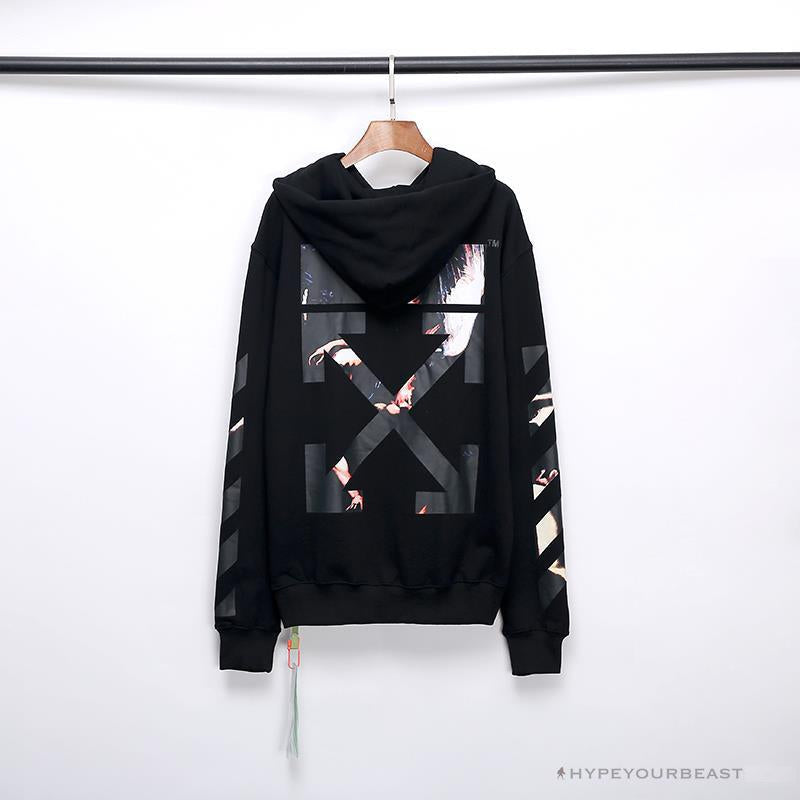 OFF-WHITE Angel Jesus Religious Print Hoodie 'BLACK'