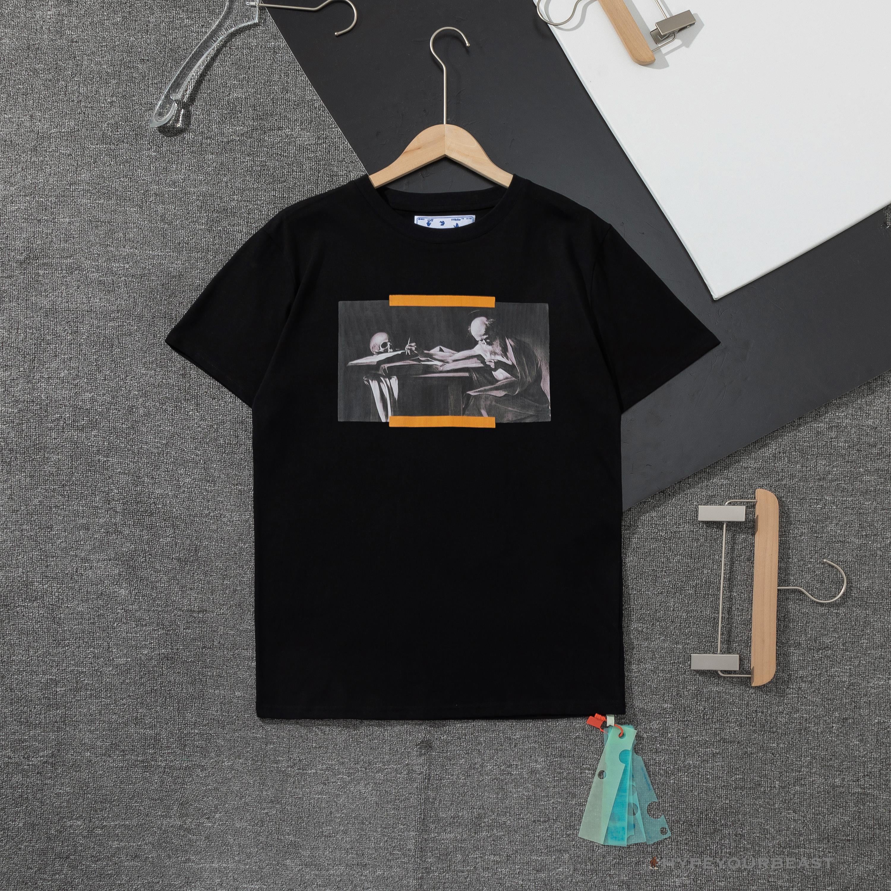 OFF-WHITE Orange Hand Tee Shirt 'BLACK'