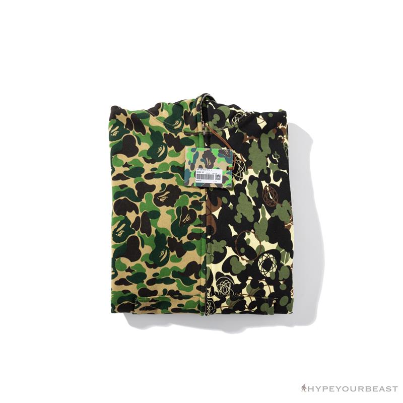 BAPE x UNKLE Camouflage Green Belt Ear Hoodie